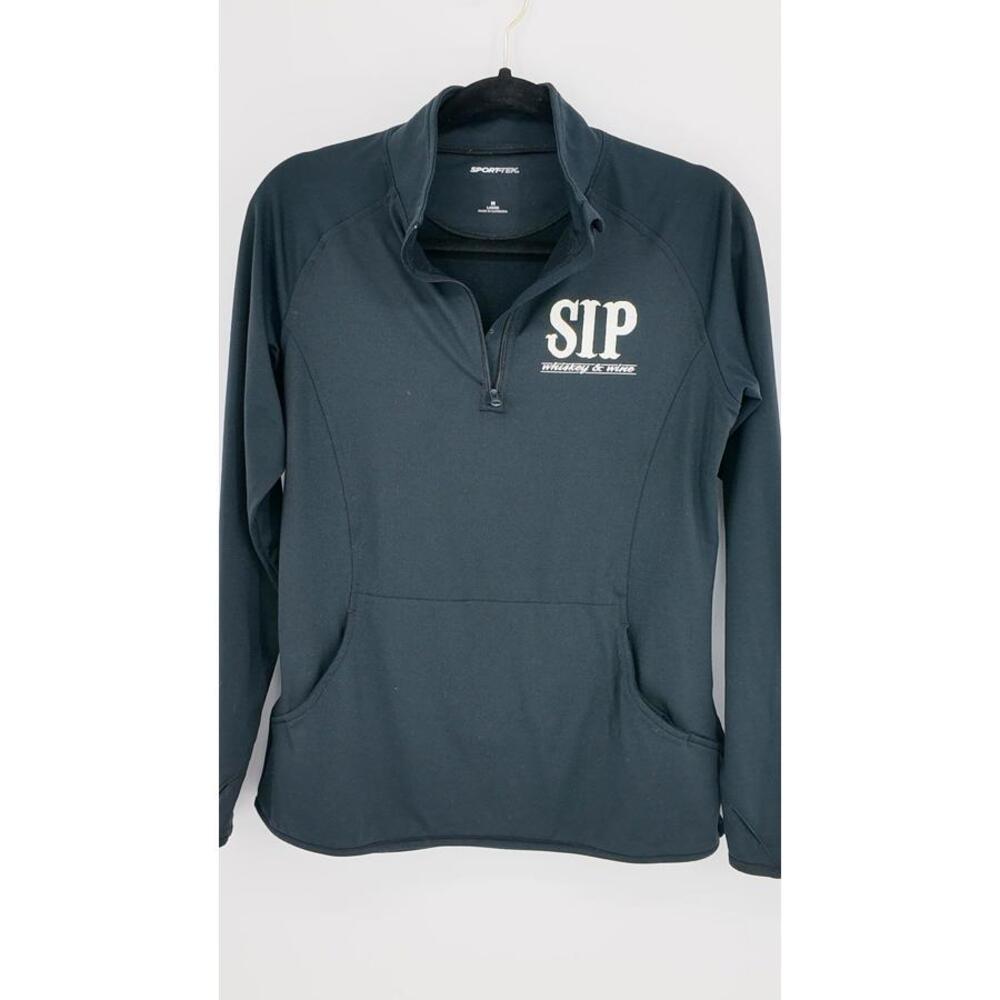 Sport-Tek Ladies Medium Black Polyester Spandex SIP Pullover Quarter Zip